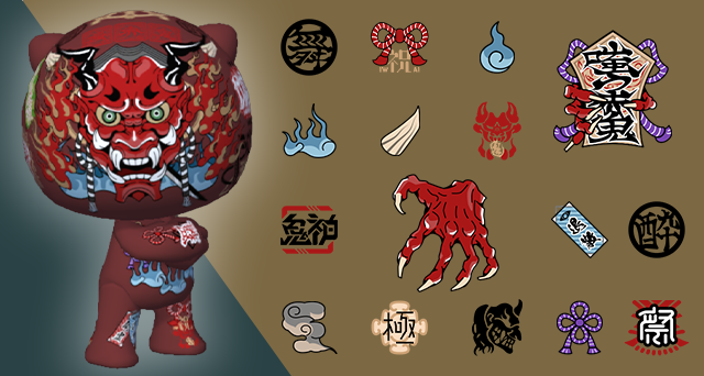 PlayToyverse's tweet photo. 🚨🚨NEW STICKER RELEASE🚨🚨
👺🏮Fall not into their grasp, as they mock the folly of man.
--
Sticker Series: Sneer of the Red Oni
Type: Gold Sticker Pack
Brand: kewl
Available Timeframe: June 26, 2024 – September 24, 2024 (UTC)