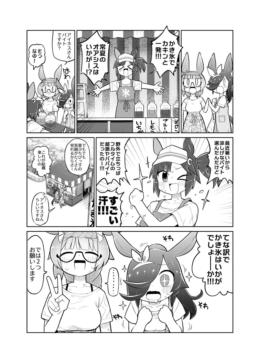 ライスとロブロイとかき氷(再掲)(2/2)。 