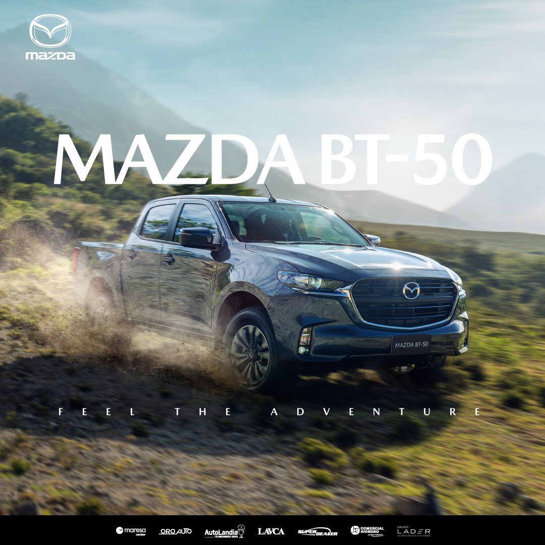 ¡Mazda BT-50 es tu salida a la aventura!

Disfruta con un potente motor 3.0L Turbo, altura, capacidad y calidad japonesa.

#Mazda #MazdaEcuador
#Mazda #BT50