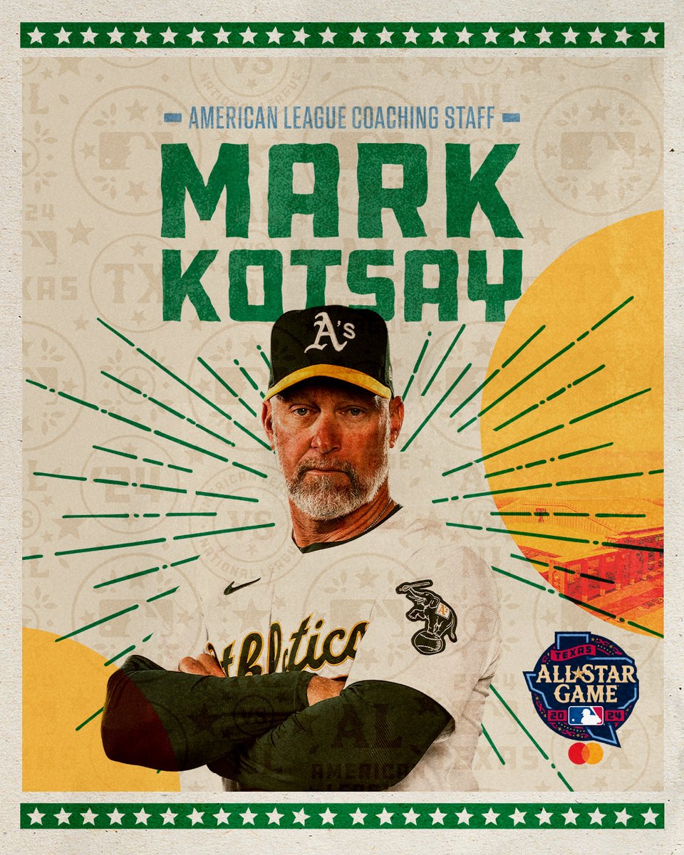Congrats, Kots! 🙌

Mark Kotsay has been invited to join American League Manager Bruce Bochy's staff at the 2024 All-Star Game!
