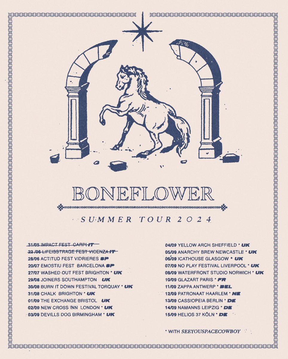 These are the dates we are doing this summer. We have more shows, more news coming soon and we can't wait to show you the new music, but this is for now :) Poster by our friend @rodrigoalmanegra