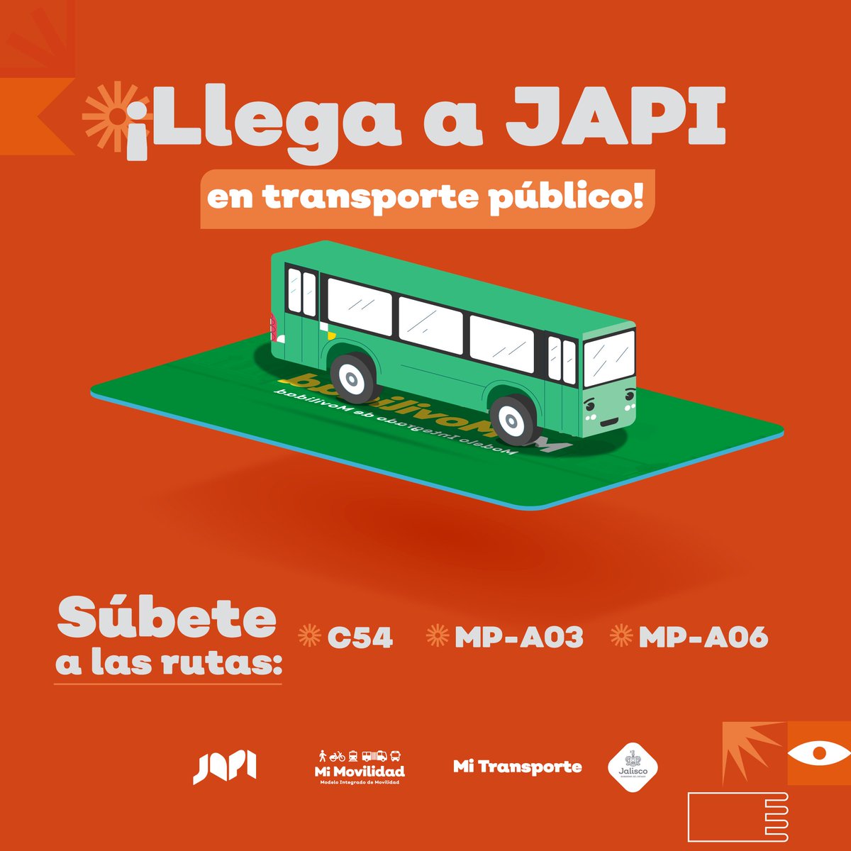 TransporteJal's tweet image. 🚍 Llega a bordo del transporte público al nuevo Museo Interactivo, #JAPI, al cual podrás asistir de forma gratuita durante este mes. 

Conoce aquí las rutas. 👇