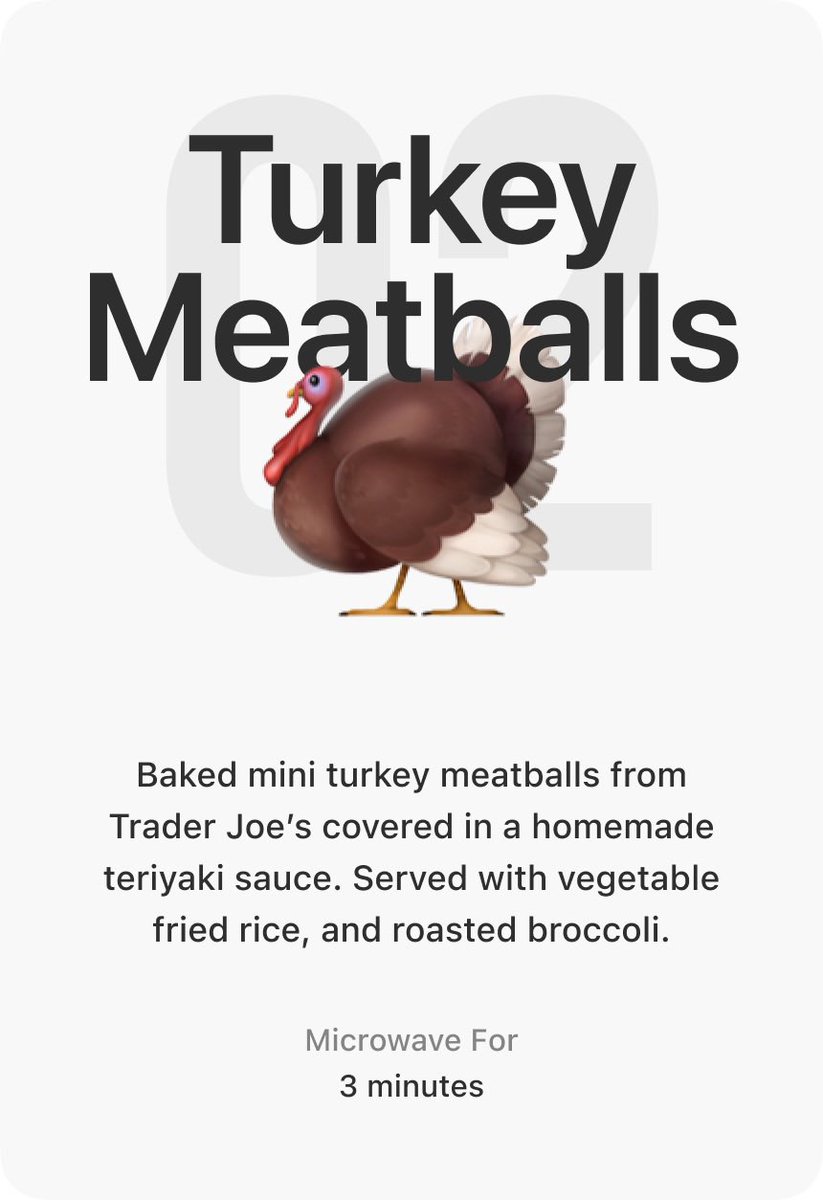 Wanted to share this week’s menu design! 

Making these in advance, so I thought I should include heating instructions as well.