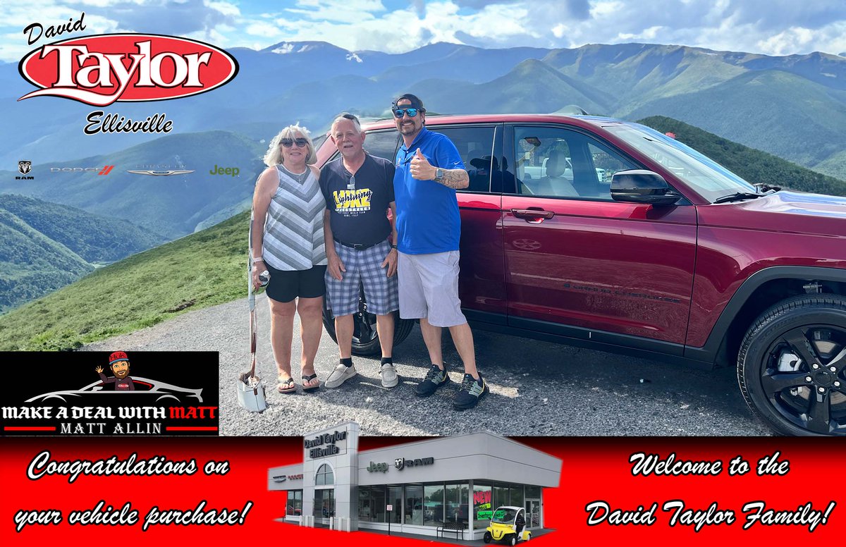 Congratulations to another satisfied customer, sold by Matt Allin!
taylorstlouis.com
#MakeADealWithMatt #DavidTaylor #Ellisville #AmazingDeals #WelcomeToTheDavidTaylorFamily