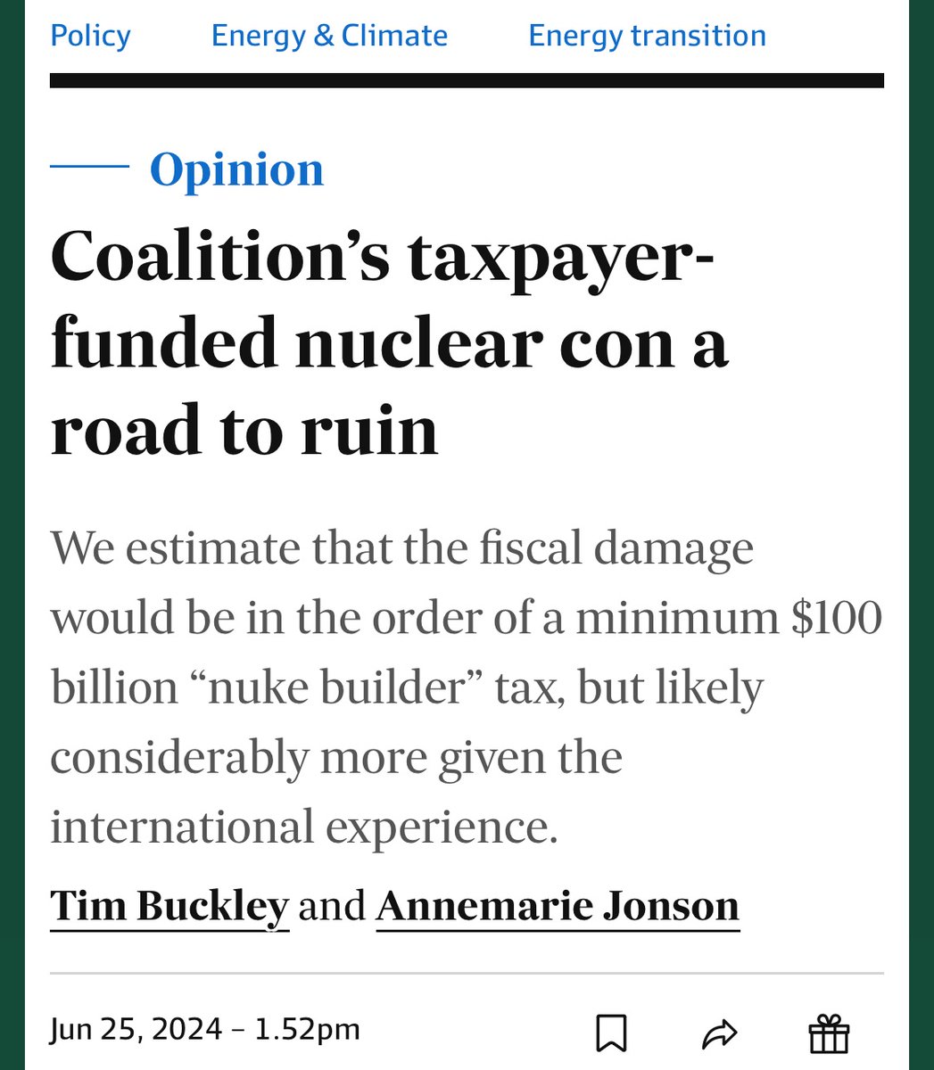 PaulRob11880584's tweet image. Voters energy costs will rise under @PeterDutton_MP 

Are you willing to pay more for expensive nuclear power.

Dutton’s policy is not about nuclear it’s about keeping fossil fuels going longer.