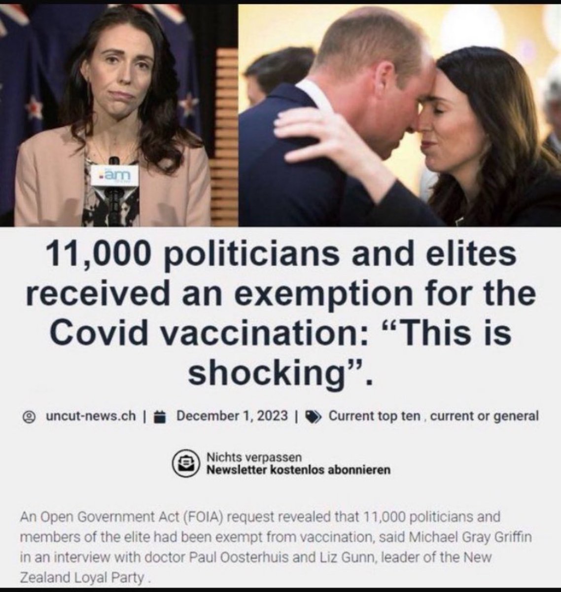 FFT1776's tweet photo. 🚨11,000 politicians and elites received an exemption for the Covid vaccine.

Believe us now?🚫vaccine/boosters🚫 https://t.co/cTh8E05mn2