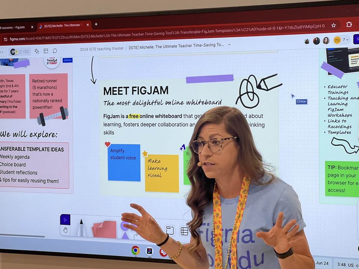 #istelive24 Hearing some great presenters at ISTE Conference such as Michelle Emerson #figjam