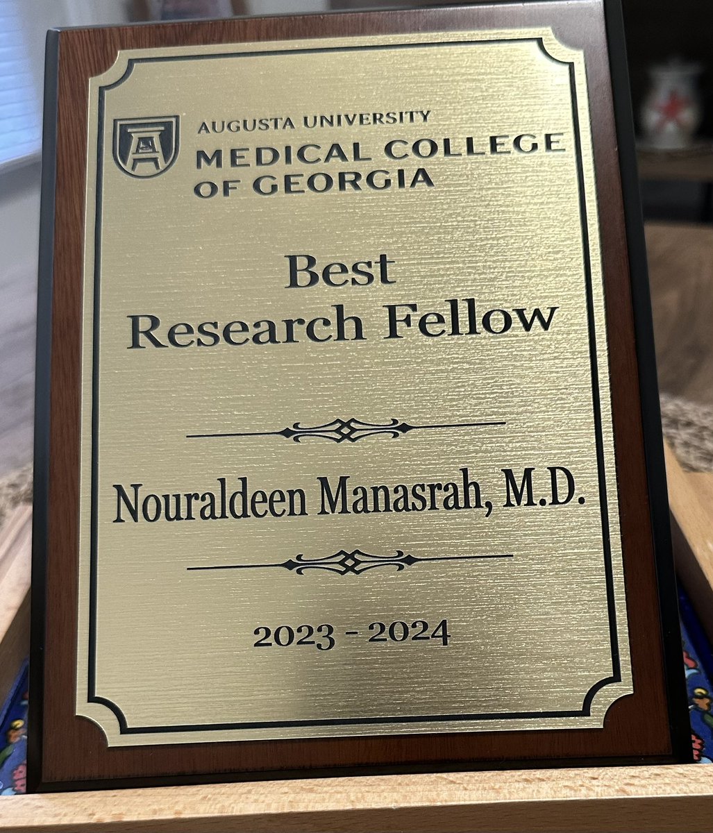 Nouraldeen Manasrah, MD (@manasrah93) on Twitter photo I am honored and grateful to receive the best research fellow award. I extend my heartfelt thanks to my mentors whose support has been invaluable on this journey.
<a href="/MCGCardFellows/">MCG Cardiology Fellowship</a> @Waelaljaroudi <a href="/EvanHinerMD/">Evan Hiner, MD</a> <a href="/aroravis/">Vishal Arora</a> <a href="/chadialraies/">Chadi Alraies, MD FACC FSCAI</a> I am honored and grateful to receive the best research fellow award. I extend my heartfelt thanks to my mentors whose support has been invaluable on this journey.
<a href="/MCGCardFellows/">MCG Cardiology Fellowship</a> @Waelaljaroudi <a href="/EvanHinerMD/">Evan Hiner, MD</a> <a href="/aroravis/">Vishal Arora</a> <a href="/chadialraies/">Chadi Alraies, MD FACC FSCAI</a>