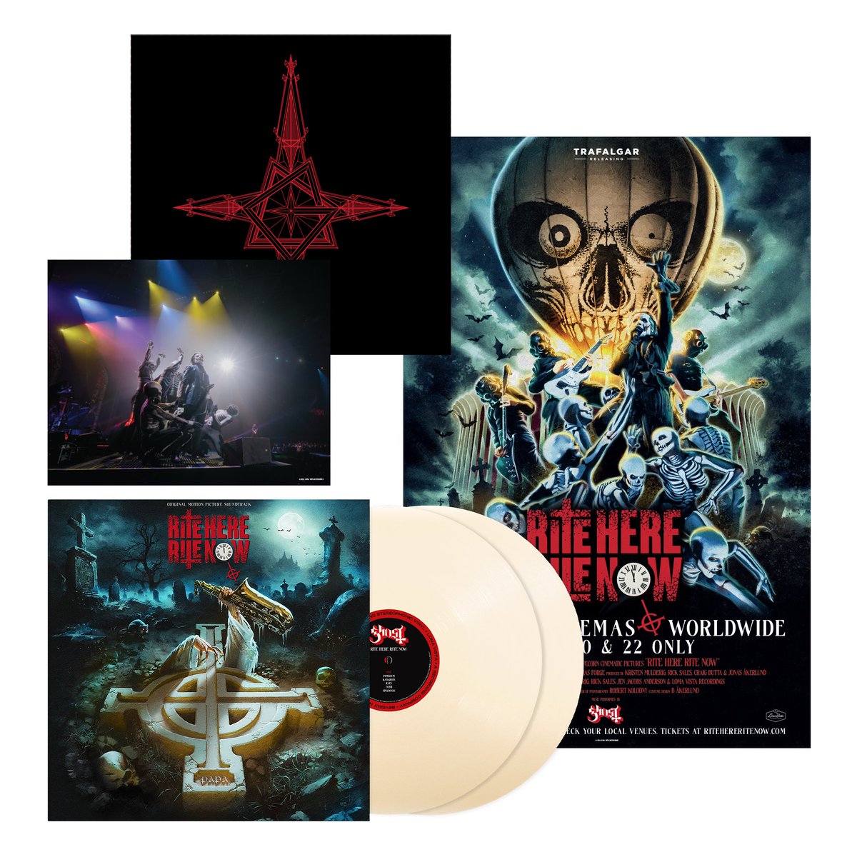 thebandGHOST's tweet photo. [MESSAGE FROM THE CLERGY]

We wish to inform you the Rite Here Rite Now Opaque Bone 2X Vinyl is available exclusively at Target &amp; comes with glossy 8x10 photo. Pre-order now while supplies last here: https://t.co/tiJxAo1SOk https://t.co/KbkxpZIH5f