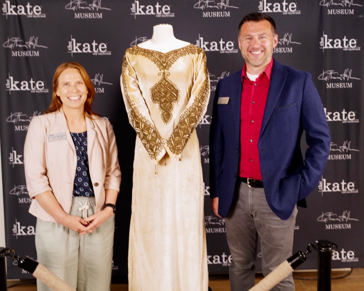 The Katharine Hepburn Museum is excited to announce the acquisition of Hepburn’s 1928 Babani dress worn for her wedding to Ludlow Ogden Smith. It will undergo some conservation work and be on exhibit in approximately 6 months! #katharinehepburn #babani #thegreatkate