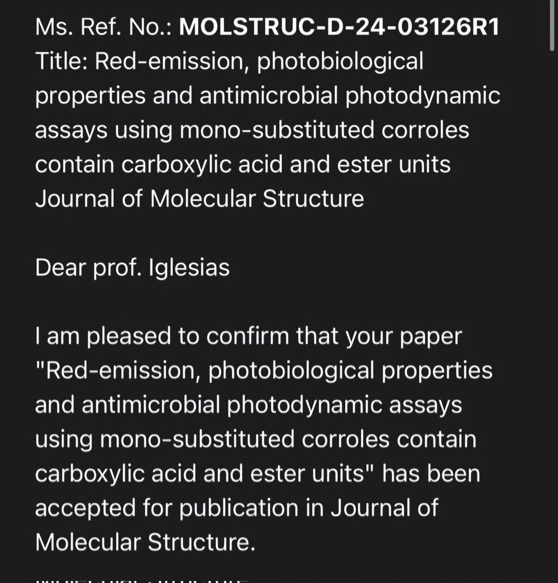 Very nice to get this acceptance now. Undoubtely, a good year in publications. Thanks Bernardo for this amazing collaboration.
More about it coming soon.