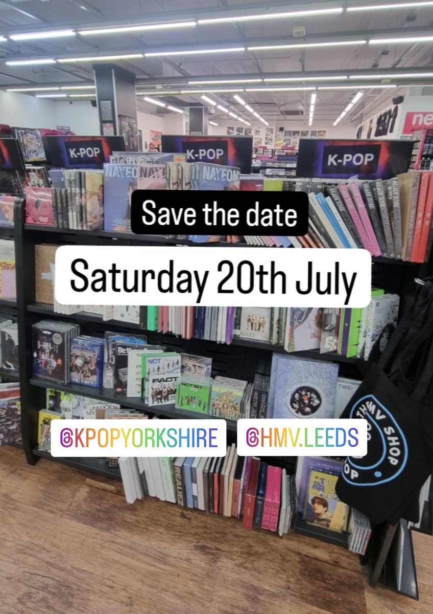 kpopyorkshire's tweet photo. 📢 Save the Date! 📢 Free K-pop event at HMV Leeds (St. John's Centre). 12-4pm Saturday 20th July 2024. More info very soon!! 🩷

#kpopyorkshire #kpopuk #hmvkpop #hmvleeds #skzcomeback #jimincomeback @hmvLeeds https://t.co/c1Wiz96Yu8