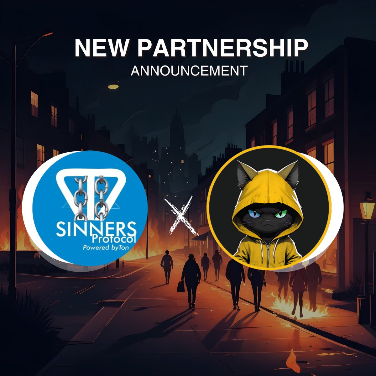4BurnCat's tweet photo. We are thrilled to announce a new community partnership with @SinnersProtocol 🔥🔥🔥

To celebrate this partnership, we are hosting an exclusive Blockchain Sinners WL Giveaway!🏆🏆

Follow both @4BurnCat and @SinnersProtocol 
RT and drop TON address https://t.co/1sIGGqtyFR