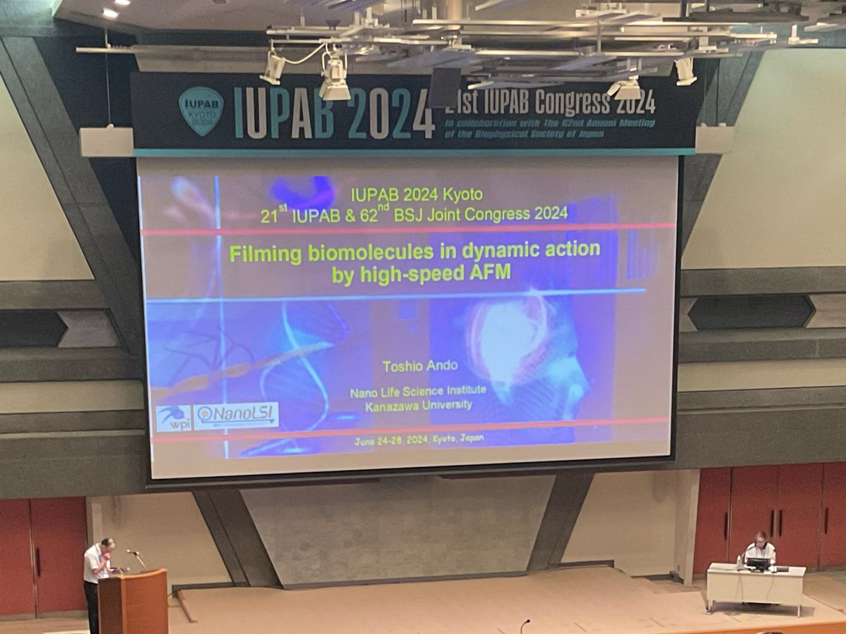 icbbs2026_busan's tweet photo. #IUPAB2024 Plenary Lecture by Prof. Toshio Ando is about to start! https://t.co/ckYNb3ajKK