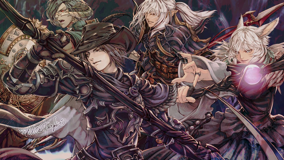 Mihira_Fanfic's tweet photo. #FF14 #FF14ART 

紅蓮組はこないだ流しちゃったから
最近描いた6.5前後と激おこラハを https://t.co/xai6hkPICG