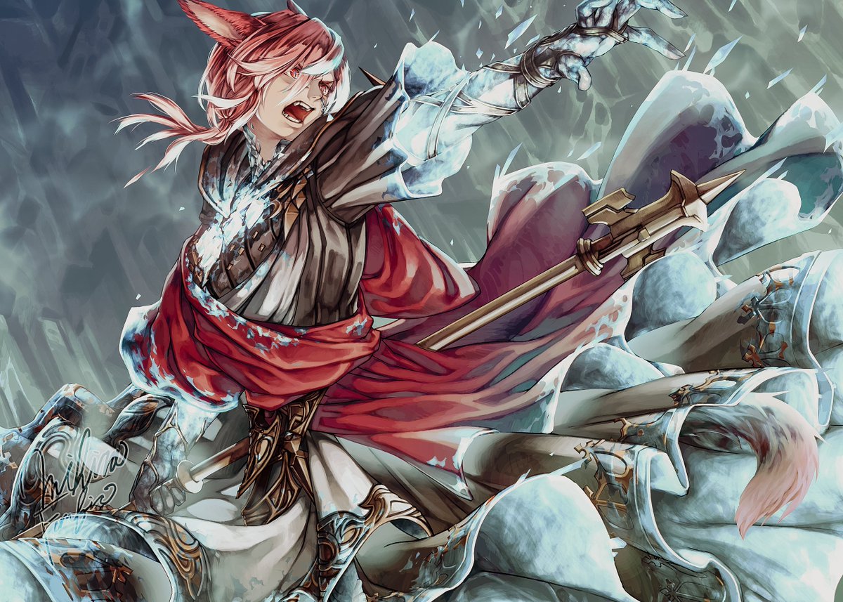 Mihira_Fanfic's tweet photo. #FF14 #FF14ART 

紅蓮組はこないだ流しちゃったから
最近描いた6.5前後と激おこラハを https://t.co/xai6hkPICG