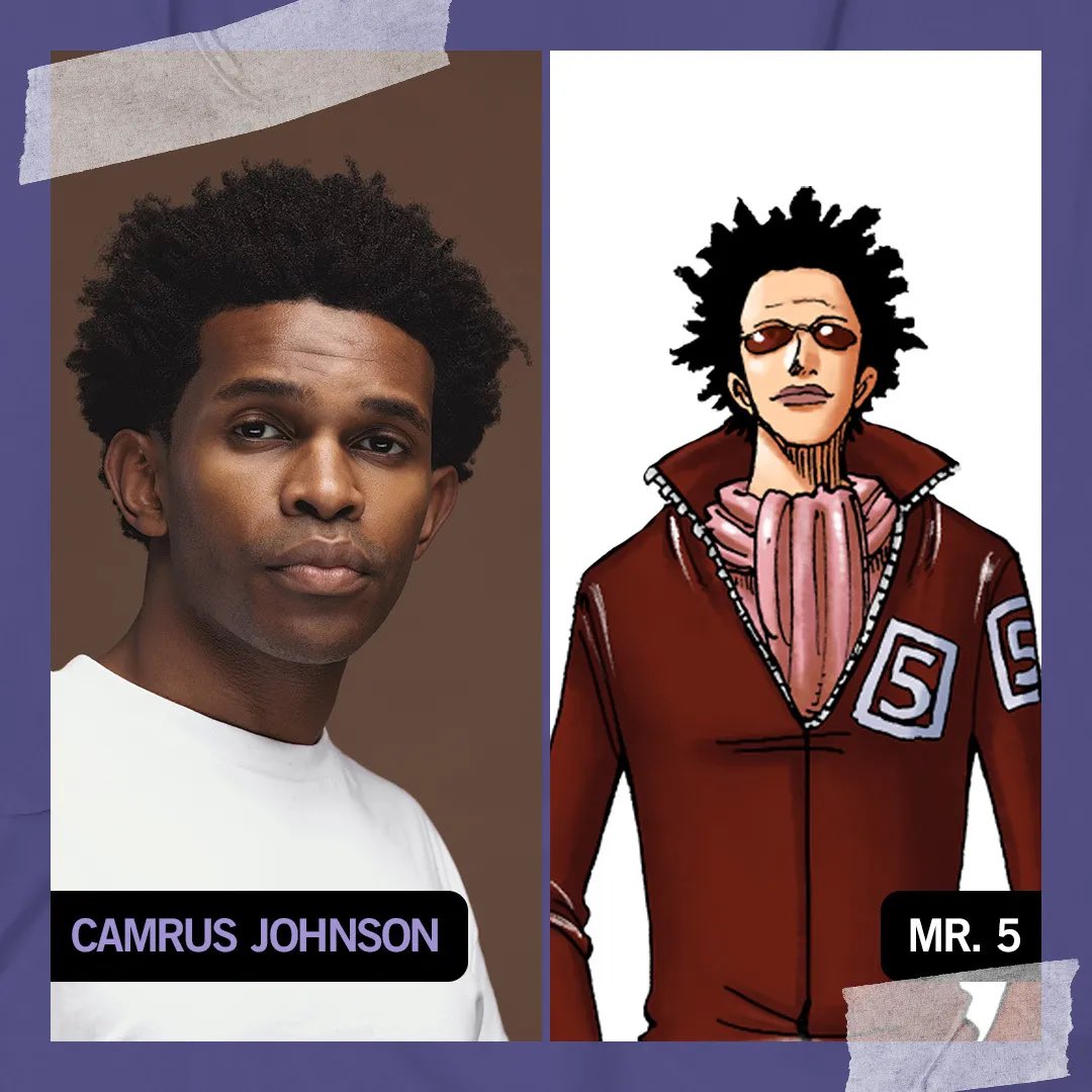 CamrusJ's tweet photo. From superhero to supervillain 🏴‍☠️💥 SO HYPED to join the One Piece family. Bringing Mr. 5 to life is an honor, and I can’t thank kings Oda, Matt Owens and Joe Tracz enough for trusting me to. Baroque Works is comin’ 😈😤 @onepiecenetflix @strongblacklead https://t.co/IcWTC1Jxig