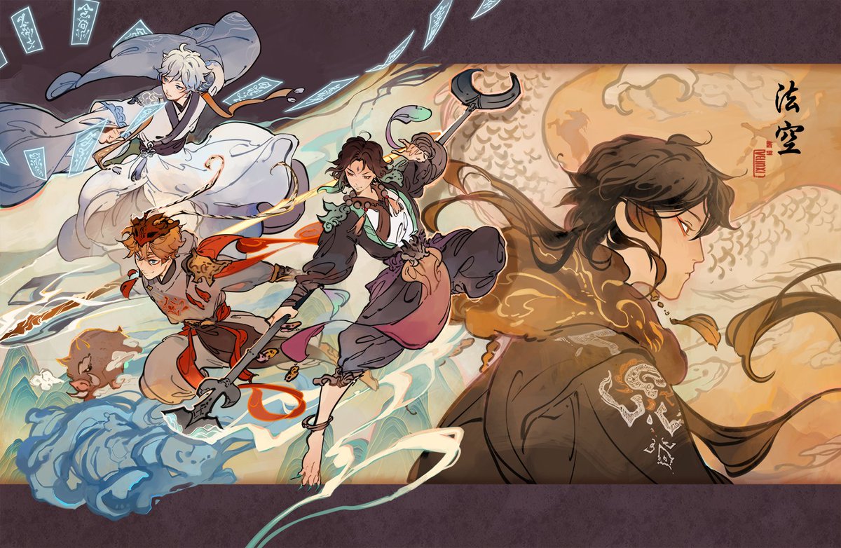 Velinxi's tweet image. I love drawing them like they're ancient mythological figures