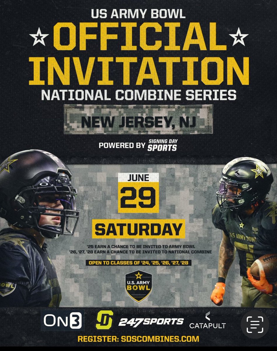 Erik Germann (@erik_germann) on Twitter photo Excited and Honored to compete Saturday in the Army Combine in NJ! <a href="/JJKilgore_SDS/">JJ Kilgore</a> <a href="/ArmyBowlCombine/">USArmyBowlCombine</a> <a href="/USArmyBowl/">Military Appreciation Bowl Week</a> <a href="/SDSports/">Signing Day Sports</a> Excited and Honored to compete Saturday in the Army Combine in NJ! <a href="/JJKilgore_SDS/">JJ Kilgore</a> <a href="/ArmyBowlCombine/">USArmyBowlCombine</a> <a href="/USArmyBowl/">Military Appreciation Bowl Week</a> <a href="/SDSports/">Signing Day Sports</a>