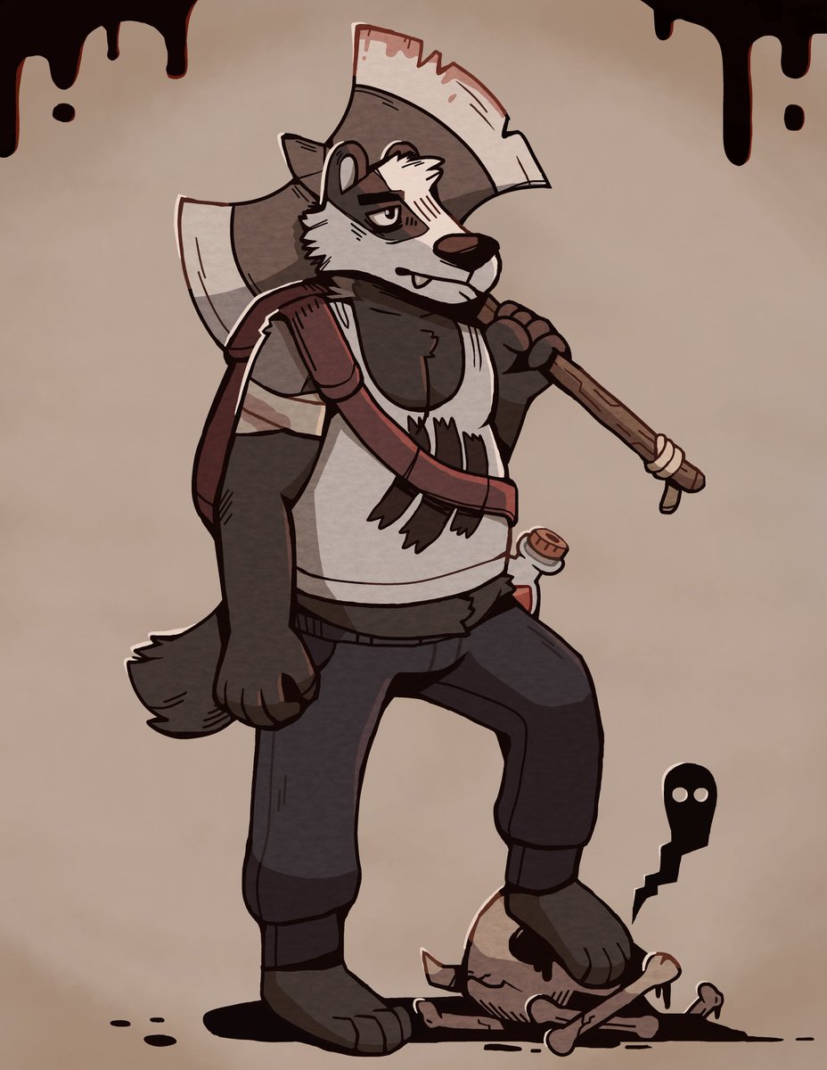 Volfian's tweet photo. Badger has been on some adventures. https://t.co/2Y8JjsJ4sV