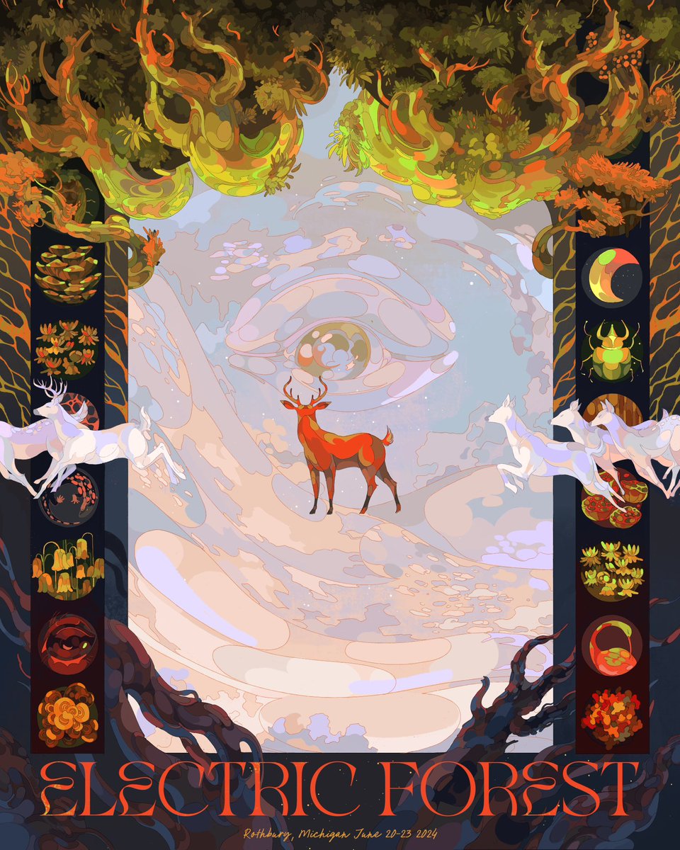 did the official poster for the Electric Forest music fest~