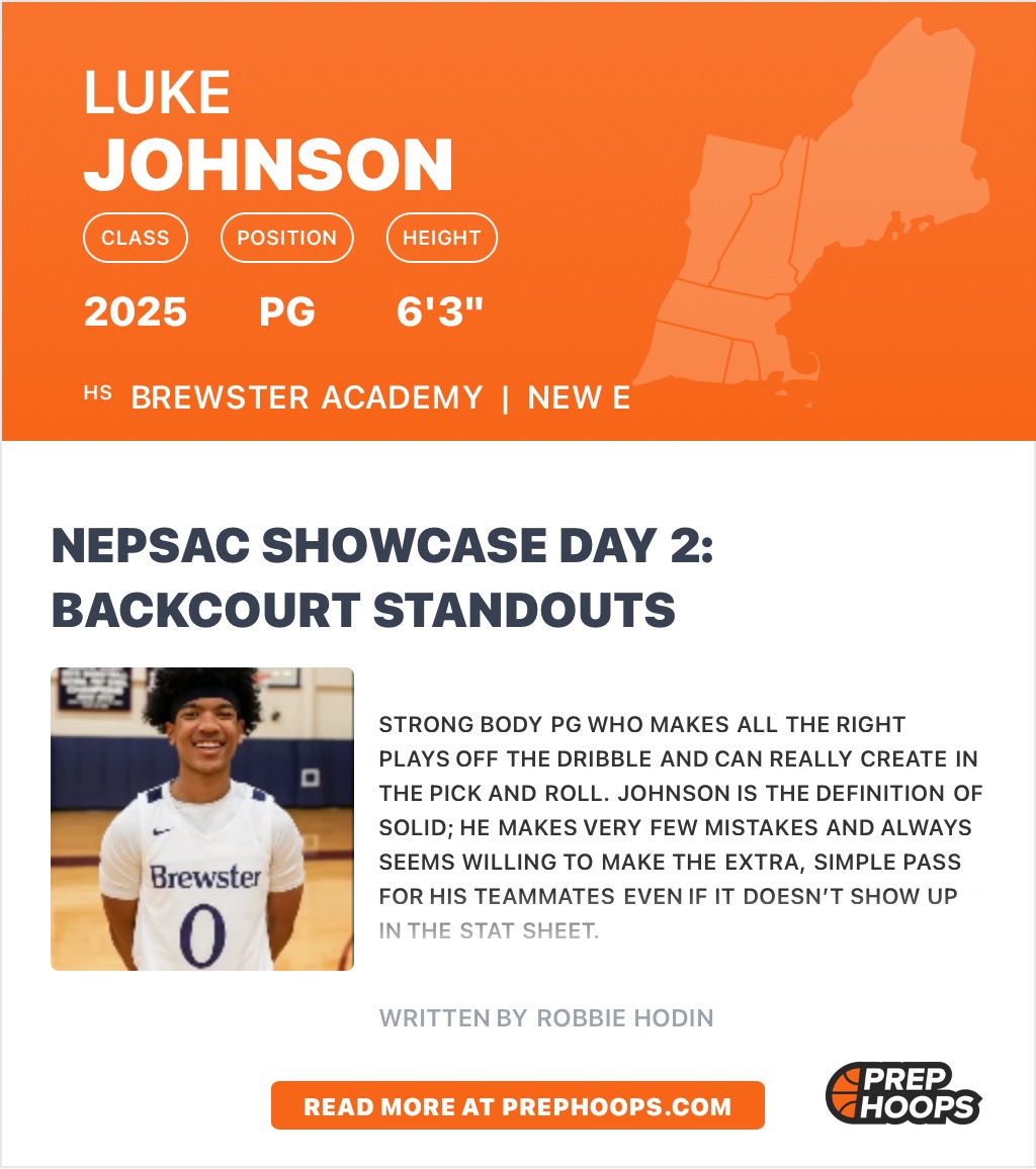 The House We Built (@housewebuilt617) on Twitter photo '25 6'3" PG <a href="/lukejohnson_3/">Luke Johnson3️⃣</a> looks to build on a strong weekend <a href="/NEPrepBB/">NE Prep Mens Basketball</a> Babson Showcase being a playmaker to facilitate the offense for <a href="/BrewsterPrep/">Brewster Academy Prep</a> + showcased ability to create + make shots off the bounce. Look for Luke this weekend at Avon!
Fri 6/28
2pm v Exeter CT 2
8pm v '25 6'3" PG <a href="/lukejohnson_3/">Luke Johnson3️⃣</a> looks to build on a strong weekend <a href="/NEPrepBB/">NE Prep Mens Basketball</a> Babson Showcase being a playmaker to facilitate the offense for <a href="/BrewsterPrep/">Brewster Academy Prep</a> + showcased ability to create + make shots off the bounce. Look for Luke this weekend at Avon!
Fri 6/28
2pm v Exeter CT 2
8pm v