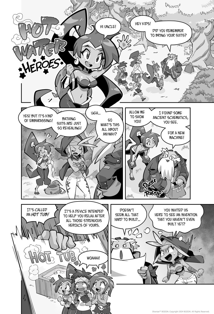 MrBozon's tweet image. Take a sneak peek at the brand new 8 page #Shantae mini-comic, Hot Water Heroes, featured in the Shantae Swimsuit Special from @UdonEnt!! By @Rafchu @Game_B @Erinbozon and myself! Get your copy here! store.udonentertainment.com/collections/sh…