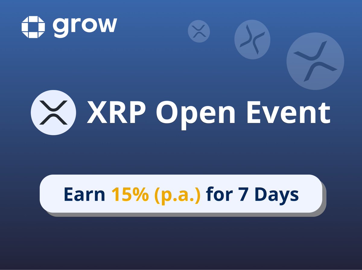 grow3io's tweet image. 🎇 [EVENT] XRP Open Event - 15% for 7 Days 🎇

Act fast and boost your returns with $XRP

Don&apos;t miss out on this limited-time offer! 

🔗Event Link: bit.ly/3xAfg0w

#MakeCryptoSimple #CryptoYield #CryptoEvent #CryptoEarn #Ripple #GROW