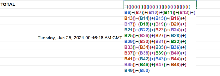 cardilli's tweet image. Quickbooks Online is such a broken product. Why you ask? Reason #273: it's impossible to create meaningful reports so you end up downloading Excel files. Which contain landmines like these: SMH