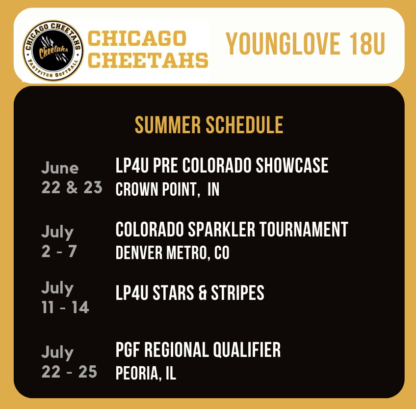 Maisie McDaniel ‘24 (@maisiemcd2024) on Twitter photo Check out <a href="/Younglove18uCC/">18U Younglove Chicago Cheetahs</a> this Summer. Some killer unsigned 2025s, plus 2026s to watch! Check out <a href="/Younglove18uCC/">18U Younglove Chicago Cheetahs</a> this Summer. Some killer unsigned 2025s, plus 2026s to watch!