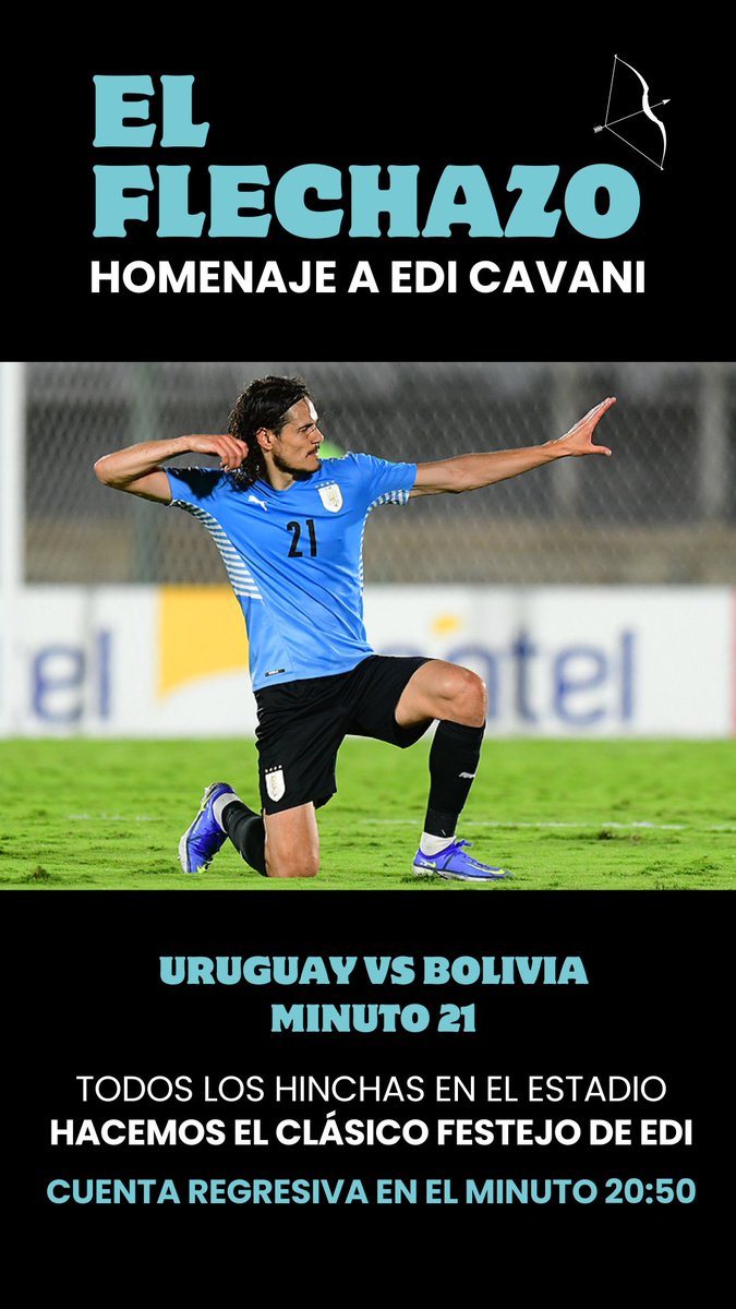 JavoMachado's tweet image. Vamos a hacer un homenaje al Edi Cavani en el próximo partido de Uruguay contra Bolivia en New Jersey. ¿Me ayudan a difundir gurise? 

🇺🇾🏹