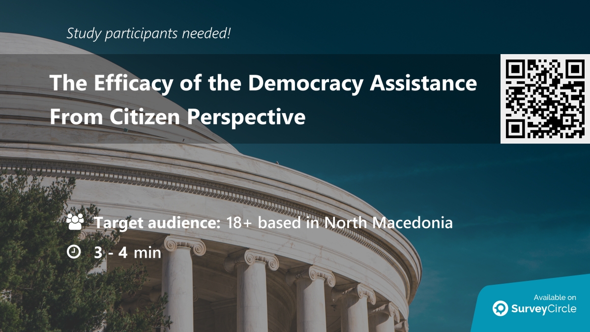 daily_research's tweet image. Participants needed for online survey!

Topic: &quot;The Efficacy of the Democracy Assistance From Citizen Perspective&quot; surveycircle.com/THK85G/ via @SurveyCircle

#DemocracyAssistance #democracy #EuCandidateCountries #turkey #NorthMacedonia #survey #surveycircle