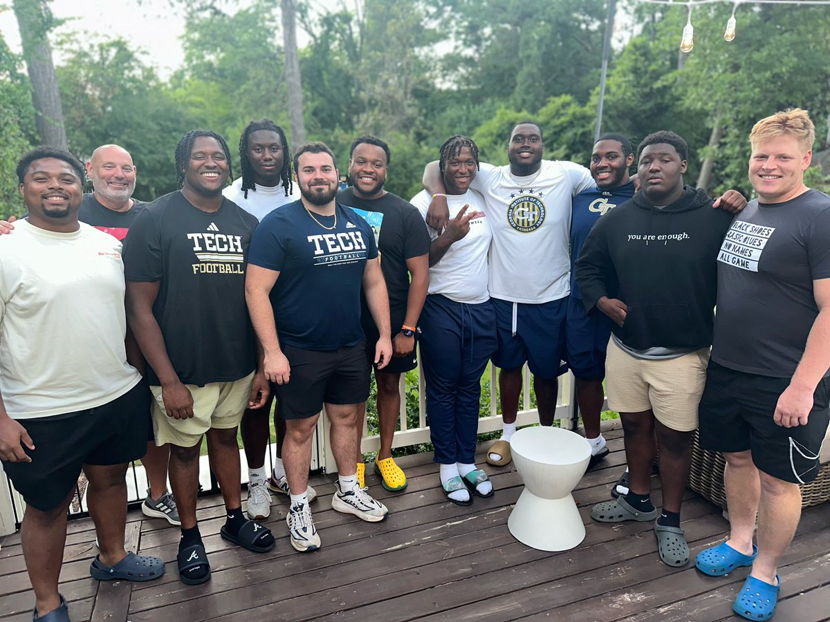 Had a blast tonight with these boys.  
Loads to Lift and Work to Do…. 
Keep digging men. 
<a href="/GTFootball/">Georgia Tech Football</a>