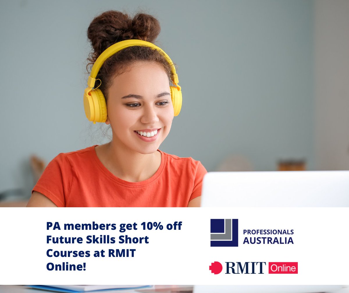Join a powerful global network of peers, academics, and industry experts with RMIT Online. Union members get a 10% discount on all Future Skills courses. Log into your member portal to access this special offer: bit.ly/4bAyBNC