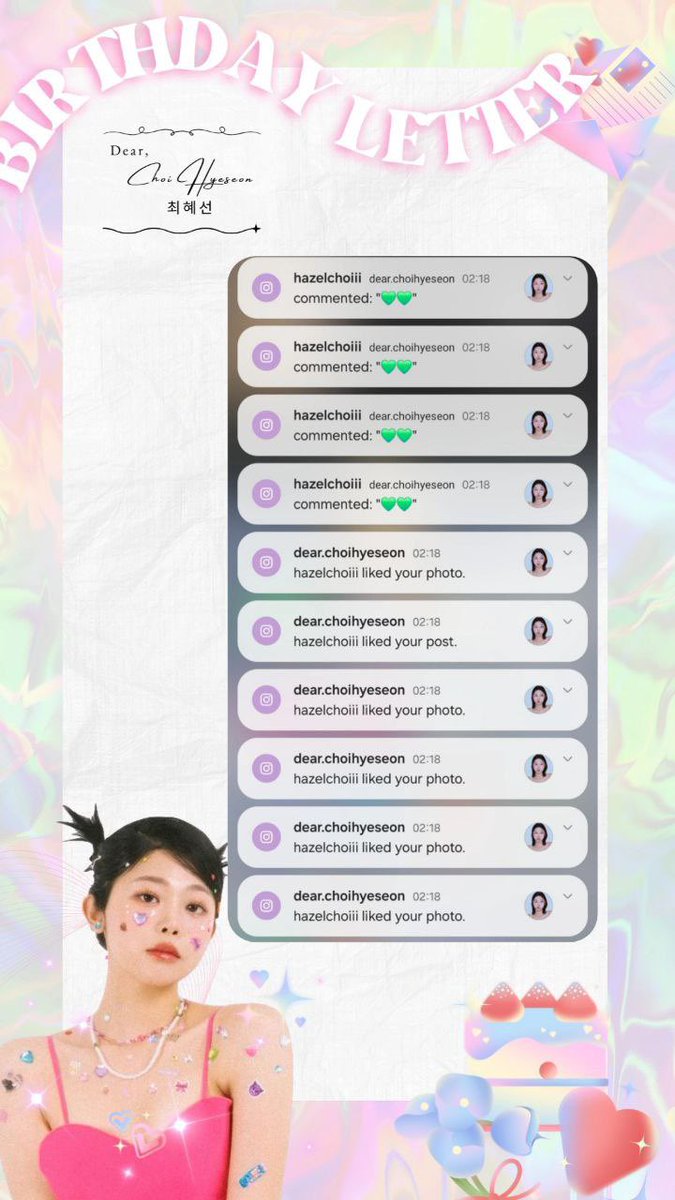 1998_CHS's tweet photo. Hi everyone,

We've received numerous notifications from Hyeseon. She has been replying to and liking your letters. Please check your messages! 💚💚💚

IG: dear.choihyeseon #ChoiHyeseon #최혜선 
https://t.co/wVAHMBG4j5 https://t.co/d0lnSCClvy