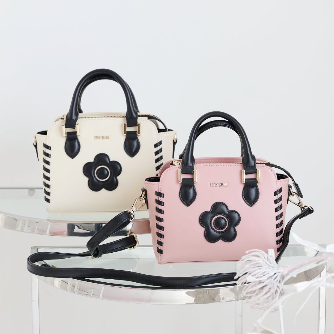 美品✨MARY QUANT 2WAYミニトート ライトラインデイジー