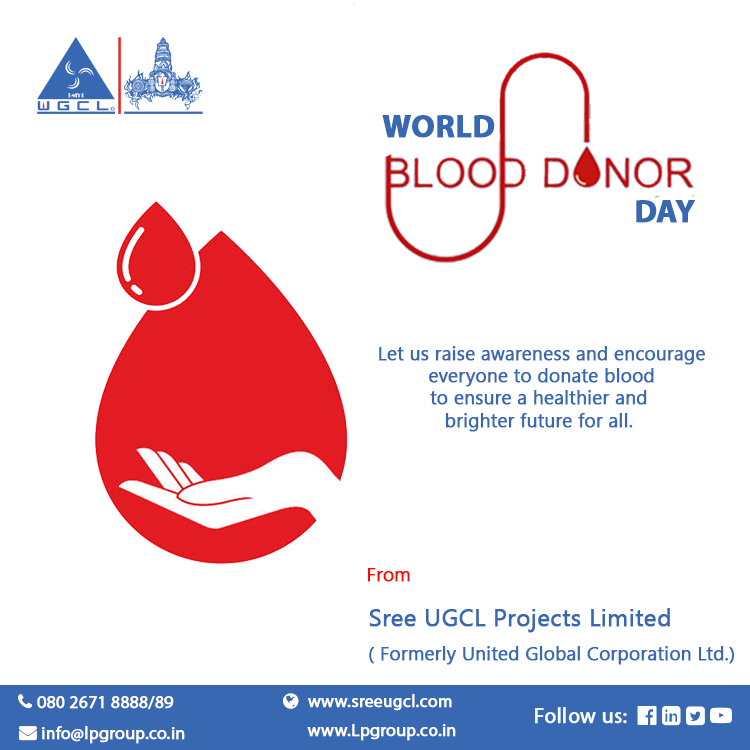 SreeUgcl's tweet image. Happy World Blood Donor Day! A heartfelt thank you to all the blood donors who save lives every day. Your generosity makes a world of difference. 
#WorldBloodDonorDay #BloodisLife #SaveLives #DonateBlood #SreeUGCLProjectsLimited