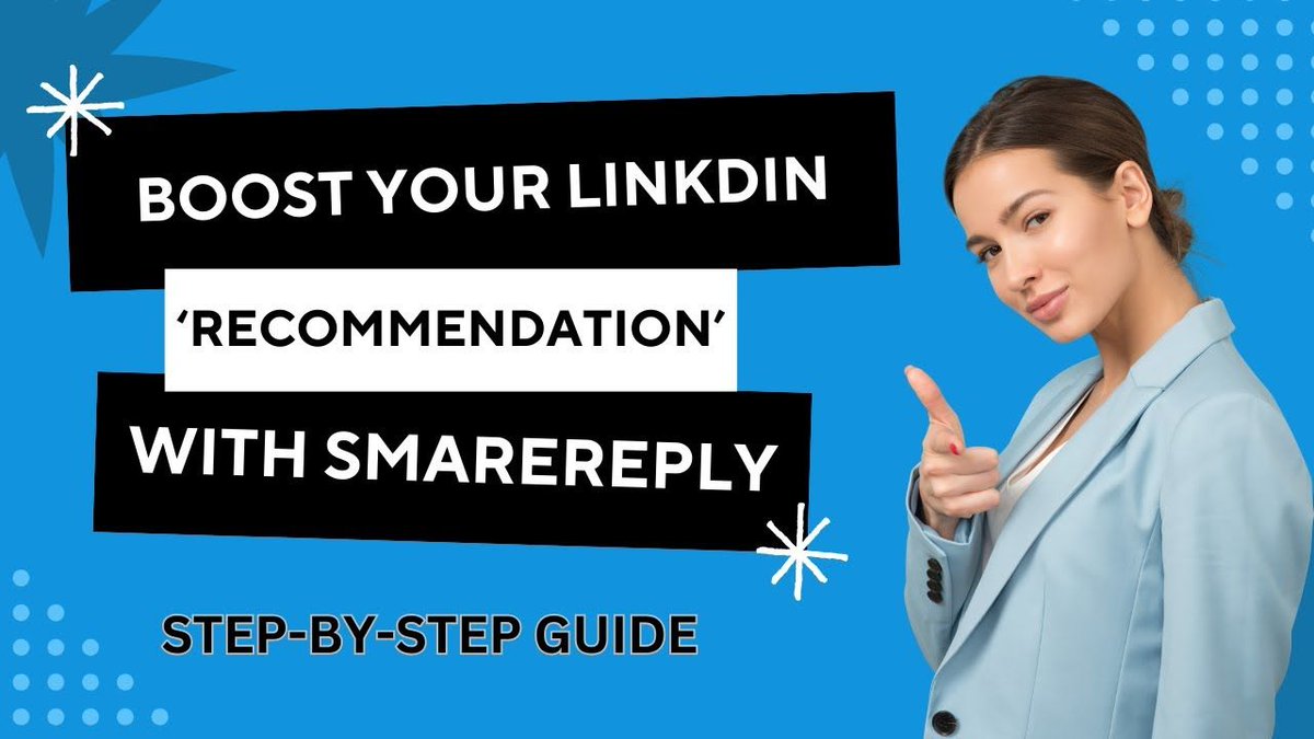 SmartEreplyNew's tweet image. 🚀 Boost your LinkedIn recommendations with SmartEReply! 🌟 Learn how to craft personalized endorsements effortlessly with our step-by-step guide. Watch now and enhance your professional network! 🔗youtu.be/aNOeLVowbOM   #LinkedIn #SmartEReply  #Networking #AI