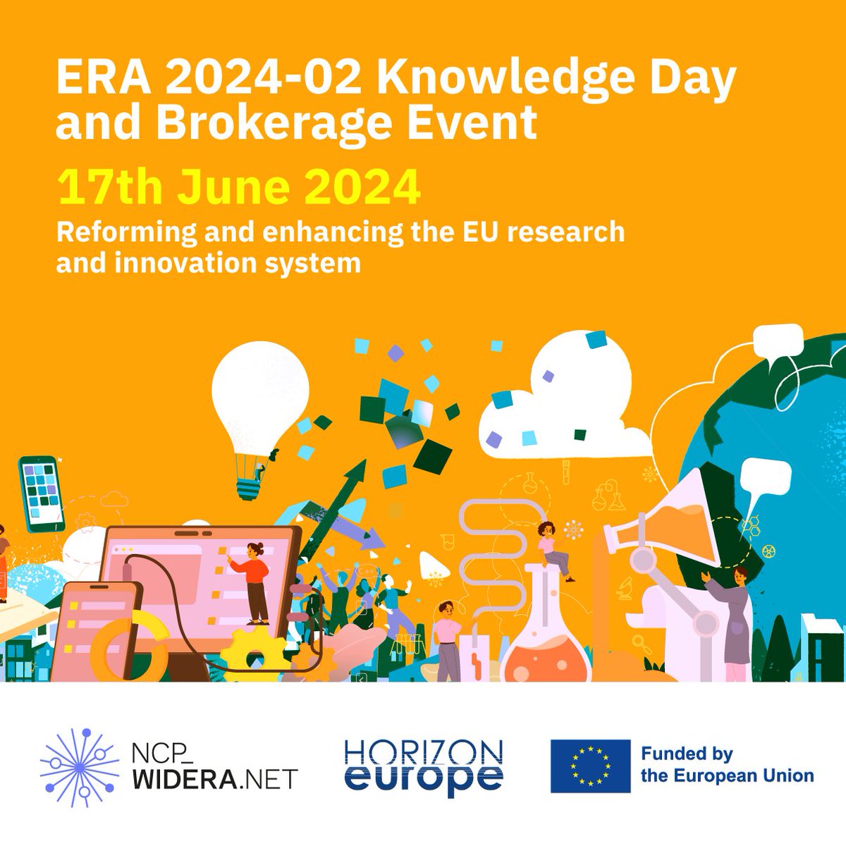 🔔 To już ostatni dzwonek, aby zarejestrować się na spotkanie brokerskie poświęcone najnowszemu konkursowi 2024 w obszarze #ERA –Zreformowanie i usprawnienie europejskiego systemu badań naukowych i innowacji

📅 17/06
✍️ horizon-widera2024-02.b2match.io