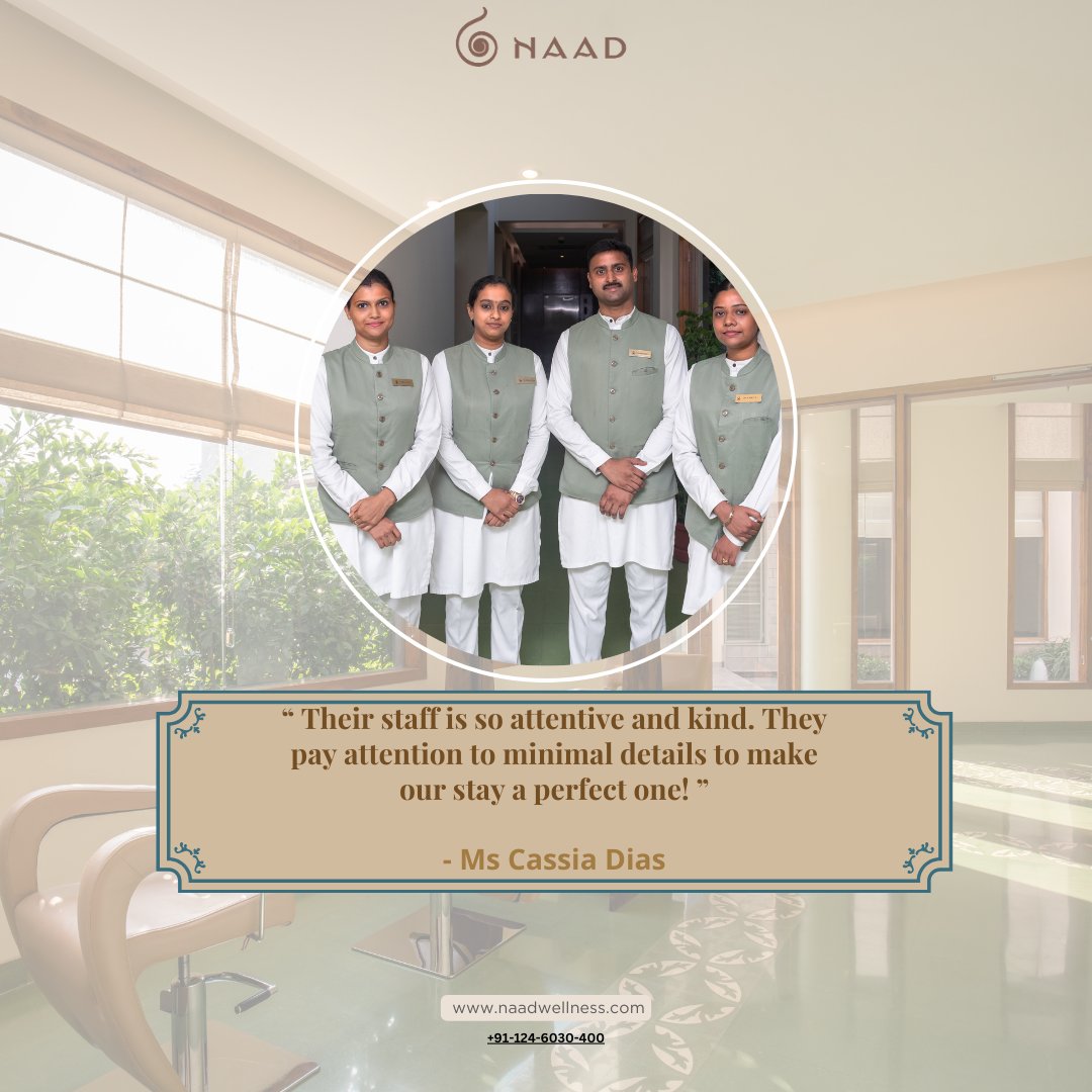 naad_wellness's tweet photo. An ode to the staff  of #naadwellness, who are always head over heels for taking care of our guests.
This testimony is from one of our most valued guests.
#haven 
#hollistic 
#tranquility
#testimony https://t.co/6mgYdxpvLR