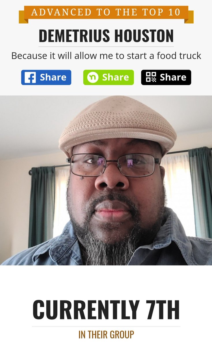 Made it to the top 10. Gonna need all the help I can get to make top 5. Thanks for all of your continued support. Share on all your socials. Remember to vote everyday!!! favchef.com/2024/demetrius…