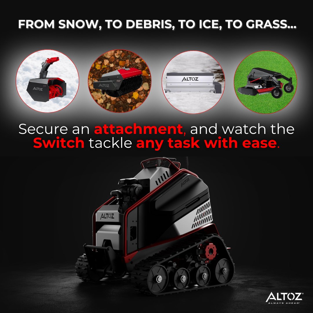 gc_duke's tweet photo. Introducing: the versatile @AltozPower Switch!πͺ With 7 attachments, it handles everything from snow to debris, ice, and grass. Get any job done with ease! #AltozSwitch #Versatility #GCDuke https://t.co/BC3YiGa1Gx