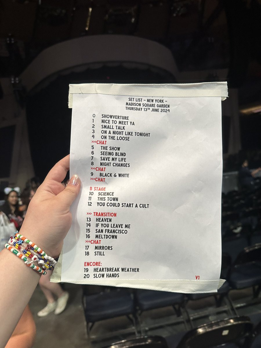 TaliBooker's tweet photo. MSG SETLIST 🥰🥰 https://t.co/5ajTPNP0eq