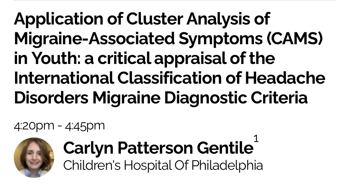 What a great start to #AHSAM, special congratulations to my future colleague Dr. Carlyn Patterson Gentile on her well deserved award and presentation #CHOP  <a href="/ahsheadache/">American Headache Society</a> 👏🏽