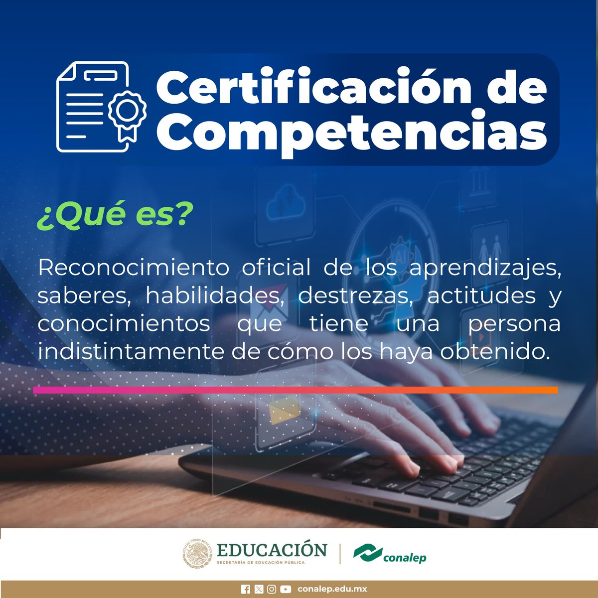 ¡Hey Conalover!😁✌🏻

¿Sabías que Conalep Morelos, cuenta con un Centro de Evaluación en cada Plantel, en el cual puedes certificar tus competencias?

Para mayor información, acércate a la Jefatura de Proyecto de Informática de tu Plantel.

Conalep Morelos Presente 💚