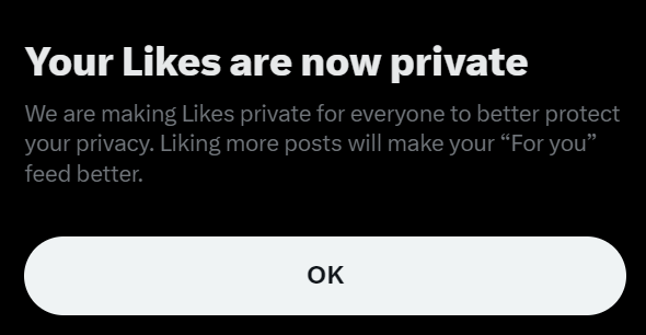 Why are likes forced private? Shouldn't that be a choice?