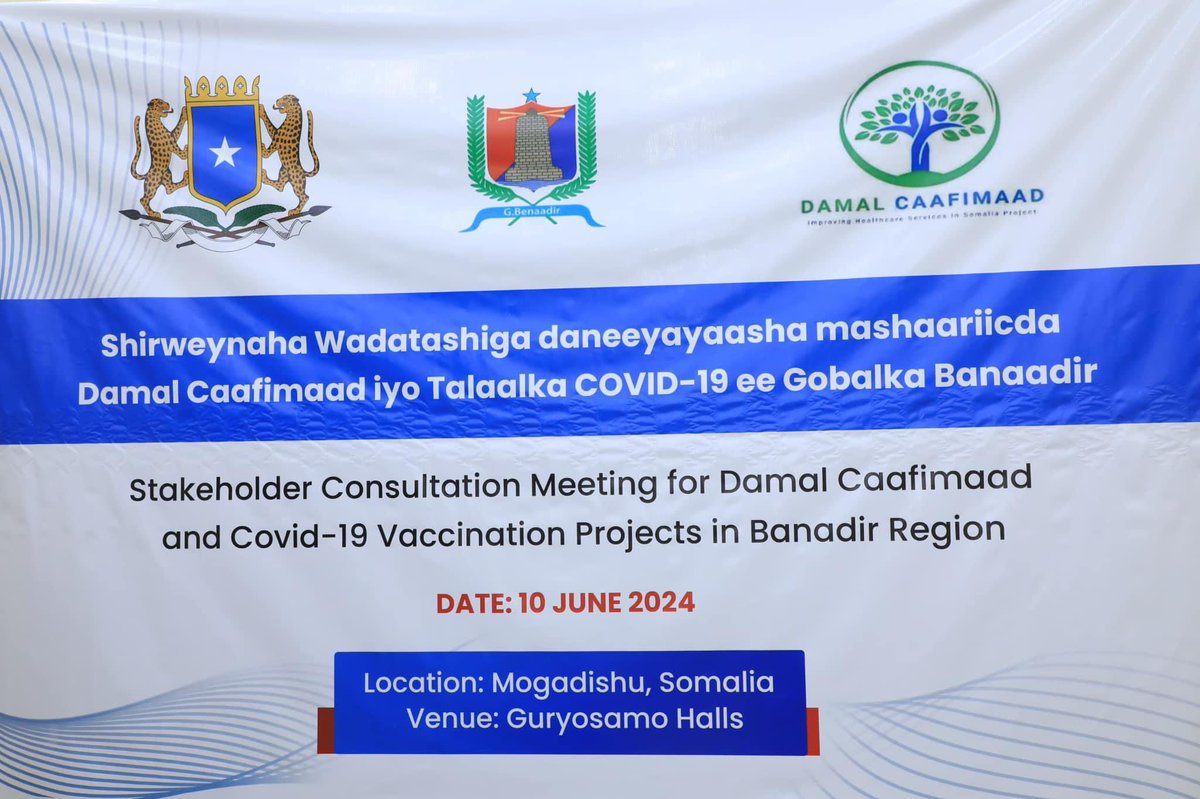 demhamohamed's tweet photo. Isniin, 10-kii June 2024, waxaan ka qayb galay Shirka Wadatashiga Mashaariicda Damal Caafimaad iyo Talaalka COVID-19 ee Gobolka Banaadir, anigo ka socda @dalmarhospital. 

#BRAHealth
#DamalCaafimaad
#COVID19
#DSTH https://t.co/TnkFYYL0dL