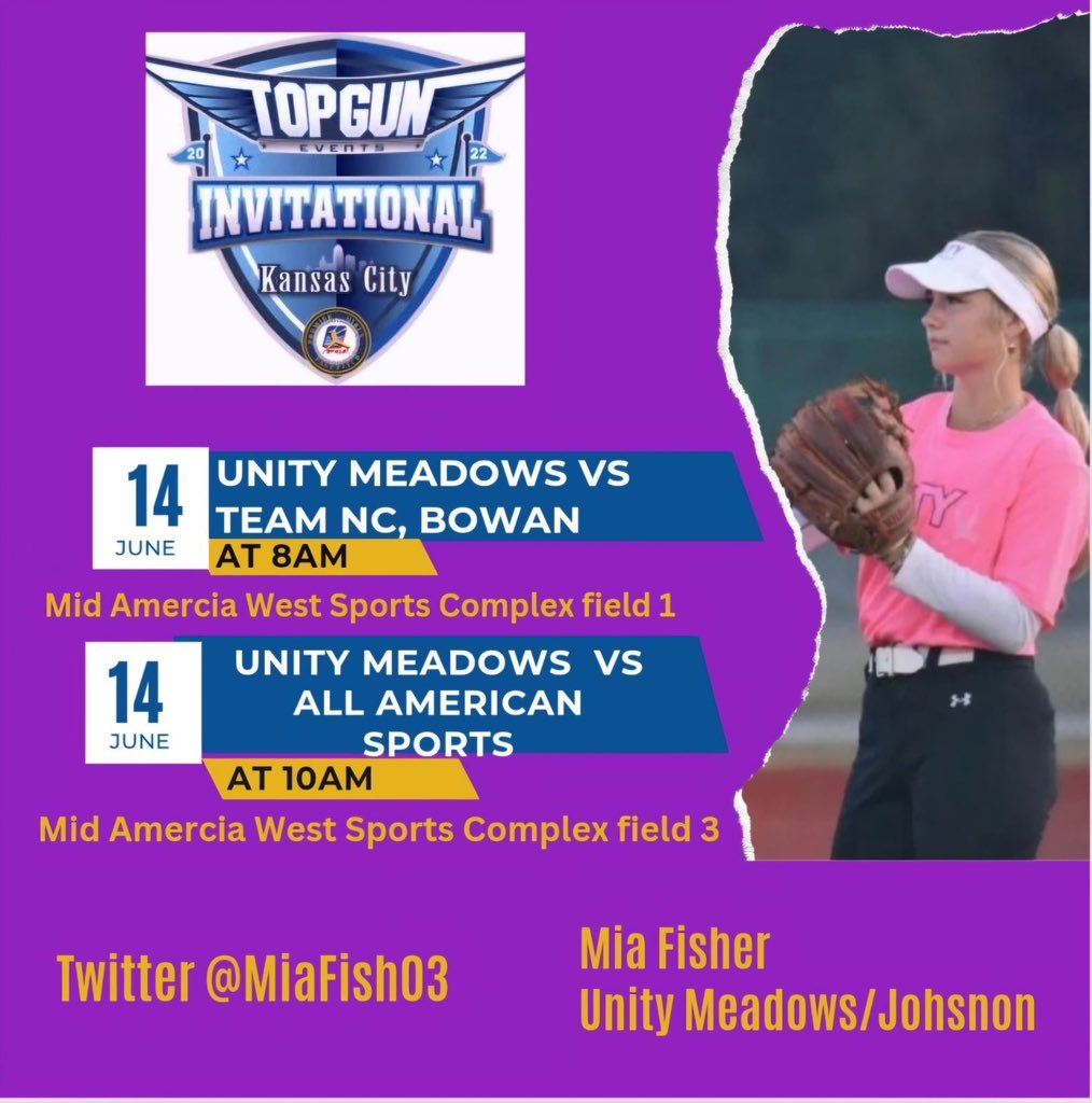 Mia Fisher (@miafish03) on Twitter photo Day two in Kansas City tomorrow. Come out and watch us play! <a href="/CoachJordanSB/">Jordan Clark</a> <a href="/JAX_Softball/">Jacksonville Softball π₯</a> <a href="/SaintLeoSB/">Saint Leo Softball</a> <a href="/UnityMeadows/">Unity Meadows/Johnson</a> <a href="/RollinsSports/">Rollins Sports</a> Day two in Kansas City tomorrow. Come out and watch us play! <a href="/CoachJordanSB/">Jordan Clark</a> <a href="/JAX_Softball/">Jacksonville Softball π₯</a> <a href="/SaintLeoSB/">Saint Leo Softball</a> <a href="/UnityMeadows/">Unity Meadows/Johnson</a> <a href="/RollinsSports/">Rollins Sports</a>