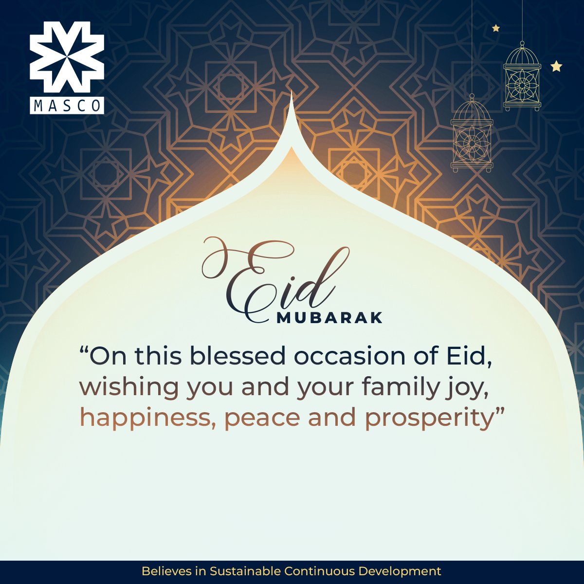 Eid Mubarak! May your home be filled with happiness and your heart with faith. From all of us at Masco Group, have a blessed Eid ul-Adha. #EidUlAdha