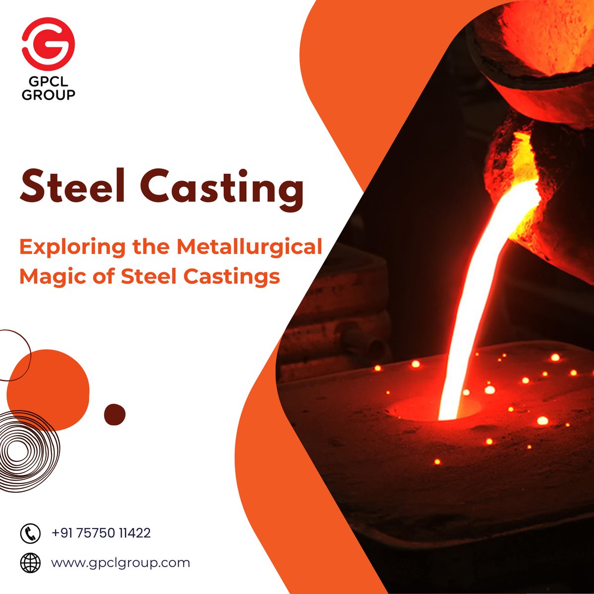 GpclGroup's tweet photo. Exploring the Metallurgical Magic of Steel Castings
Know More @ https://t.co/wrJ2b980Oi
#SteelCasting #SteelCastingCompany #SteelCastingFoundry #SteelCastingManufacturers #SteelCastingIndustry #CastingIndustry #CastingCompany #GPCLGroup #GTCL #Rajkot #India https://t.co/rWQCHlZJzx